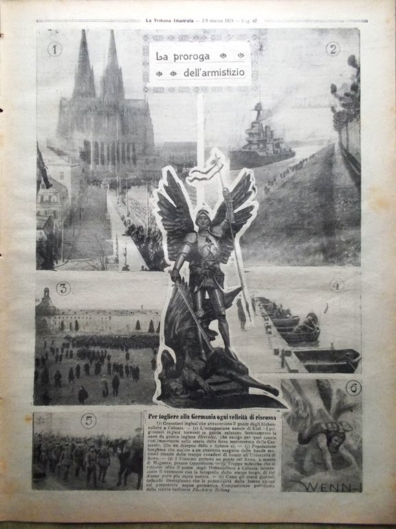 La Tribuna Illustrata 2 Marzo 1919 Armistizio Jugoslavia Rientro Capolavori …