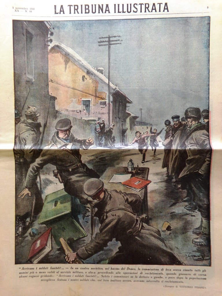 La Tribuna Illustrata 2 Novembre 1941 WW2 Donez Russia Donne …