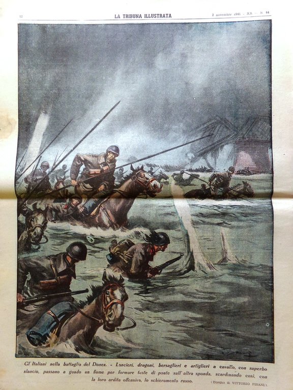 La Tribuna Illustrata 2 Novembre 1941 WW2 Donez Russia Donne …