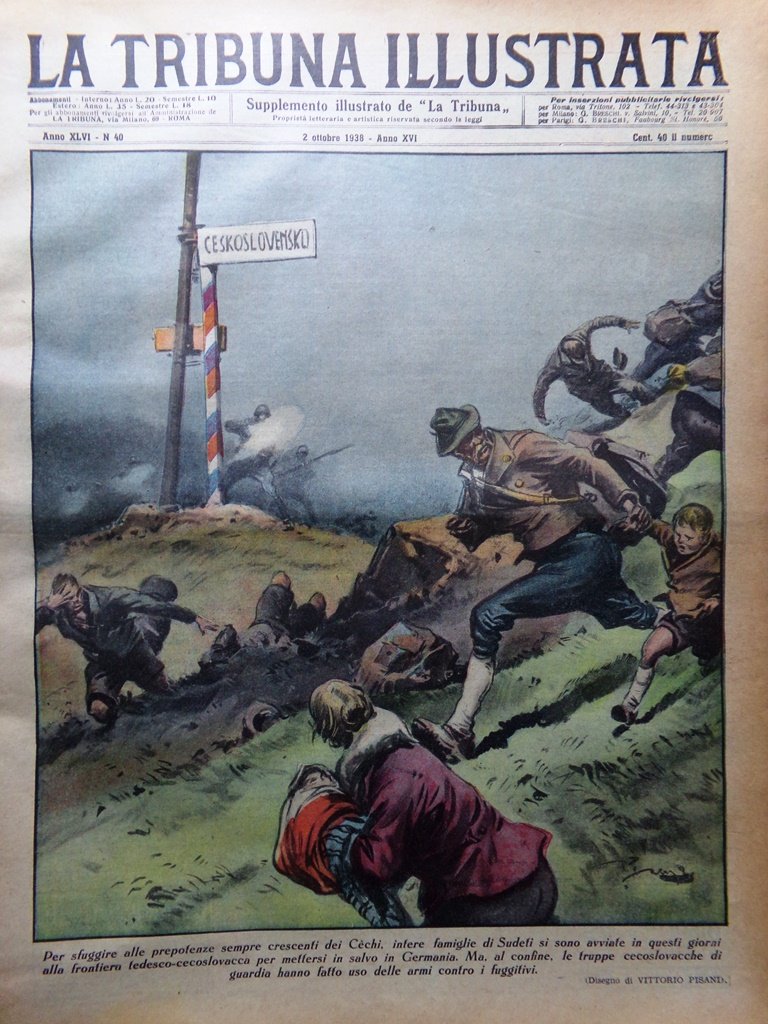 La Tribuna Illustrata 2 Ottobre 1938 Duce Trieste Nuvolari Viaggio …