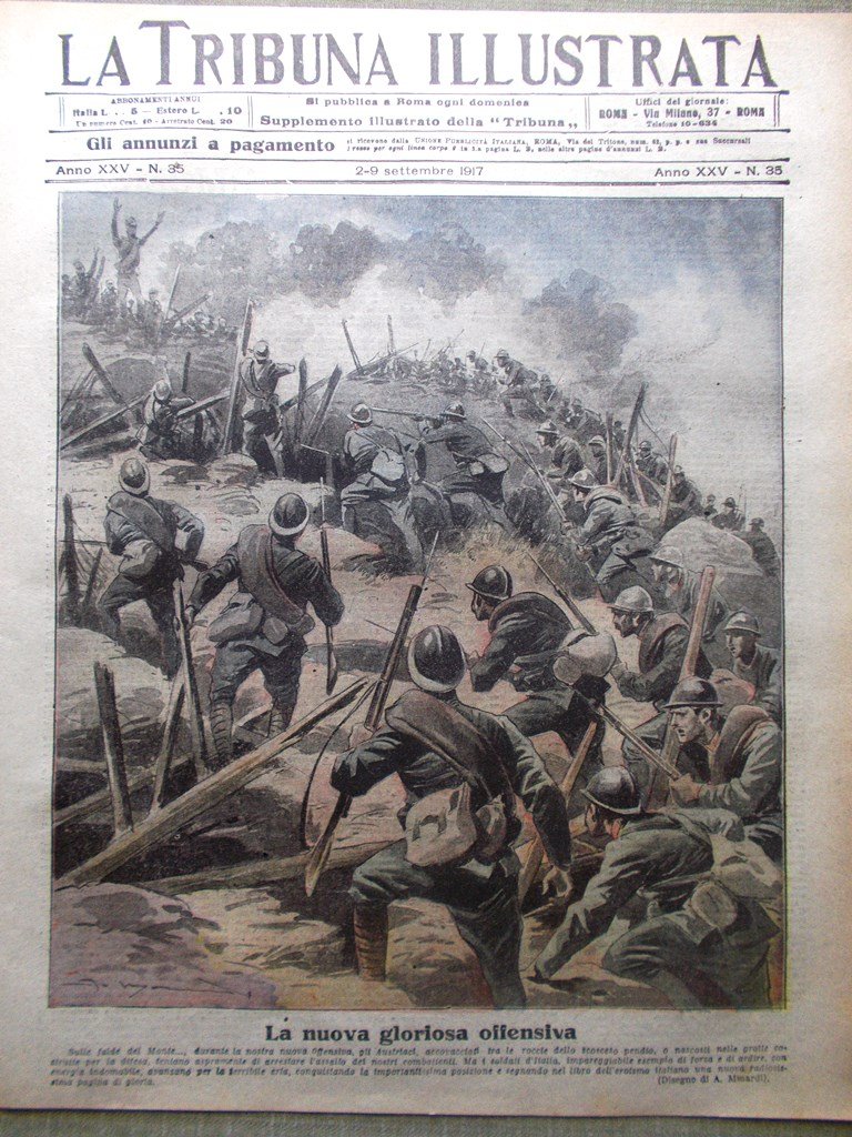 La Tribuna Illustrata 2 Settembre 1917 WW1 Kerenskij Austriaci Invenzioni …