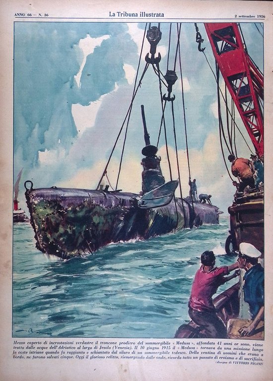 La Tribuna Illustrata 2 Settembre 1956 Carbone Messe Artigiani Medusa …