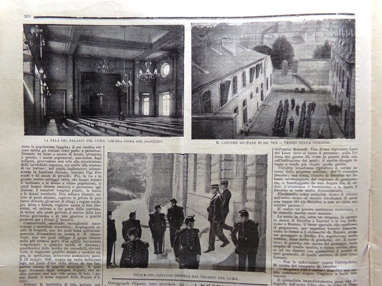La Tribuna Illustrata 20 Agosto 1899 Labori Dreyfus Rennes Bottego …
