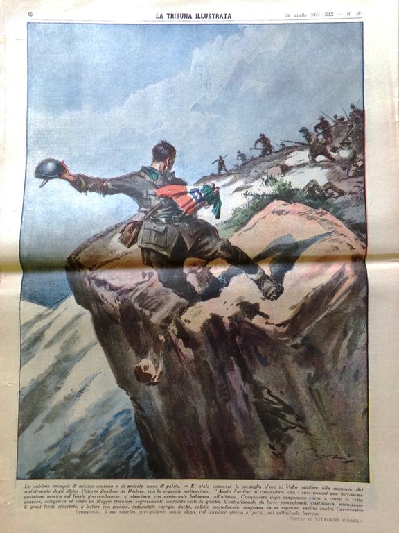 La Tribuna Illustrata 20 Aprile 1941 WW2 Belgrado Tamagno Zanibon …