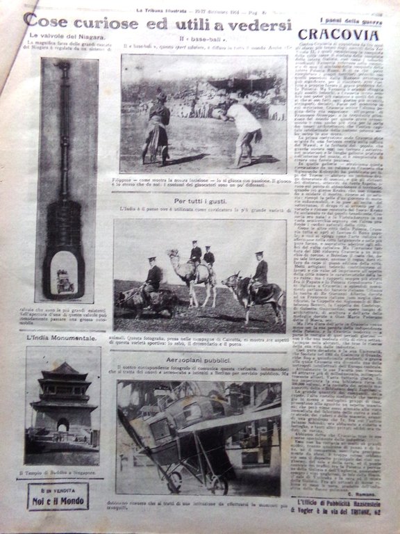 La Tribuna Illustrata 20 Dicembre 1914 WW1 Von Bulow Bobrinsky …