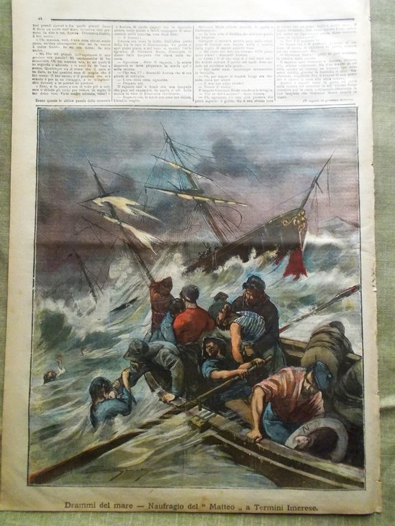 La Tribuna Illustrata 20 Febbraio 1898 Papa San Pietro Naufragio …
