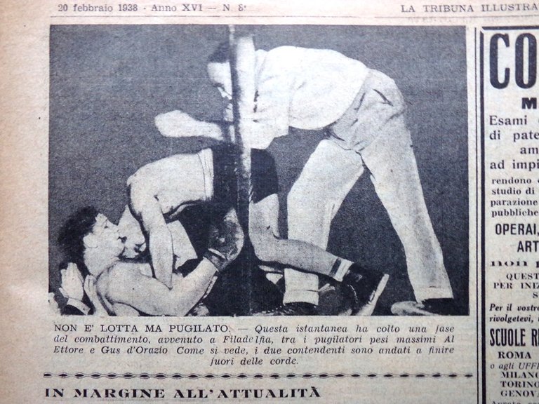 La Tribuna Illustrata 20 Febbraio 1938 Telestesia Passo Romano Artigianato …