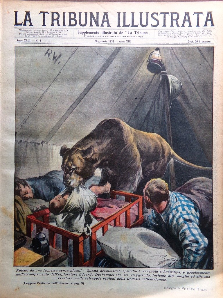 La Tribuna Illustrata 20 Gennaio 1935 Streghe Sansone Mascagni Elleboro …
