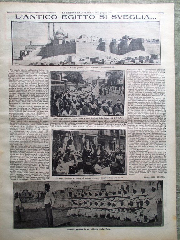 La Tribuna Illustrata 20 Giugno 1920 Antico Egitto Statuto Roma …