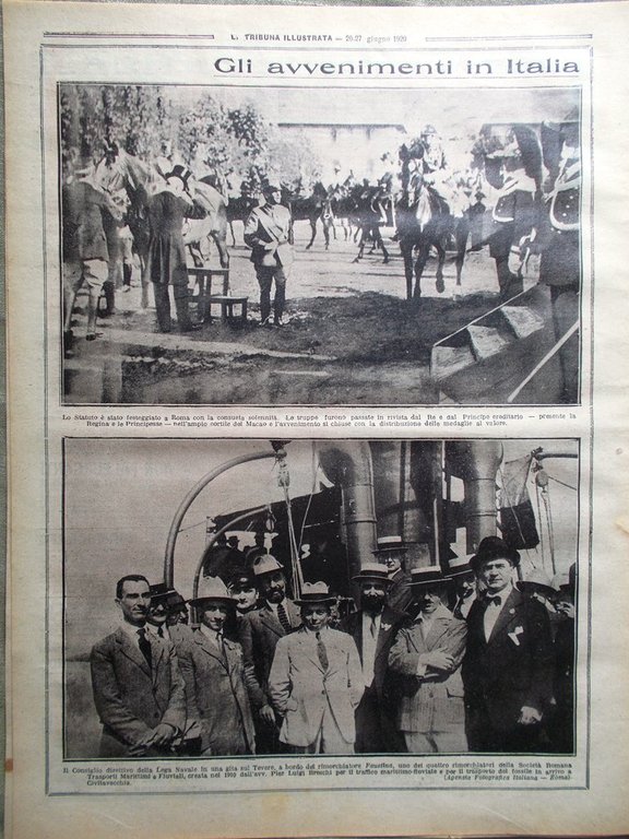 La Tribuna Illustrata 20 Giugno 1920 Antico Egitto Statuto Roma …