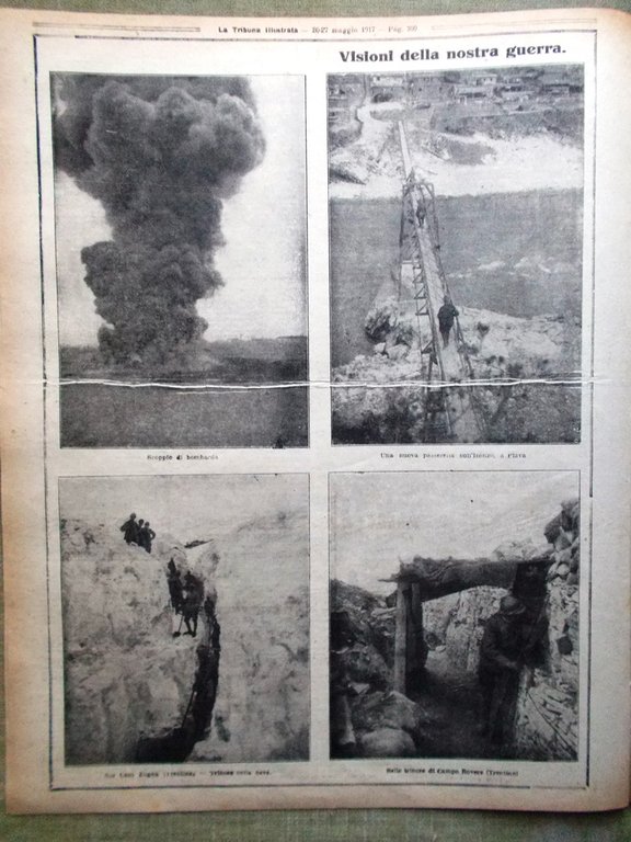 La Tribuna Illustrata 20 Maggio 1917 WW1 Reticolati Strasburgo Coni …