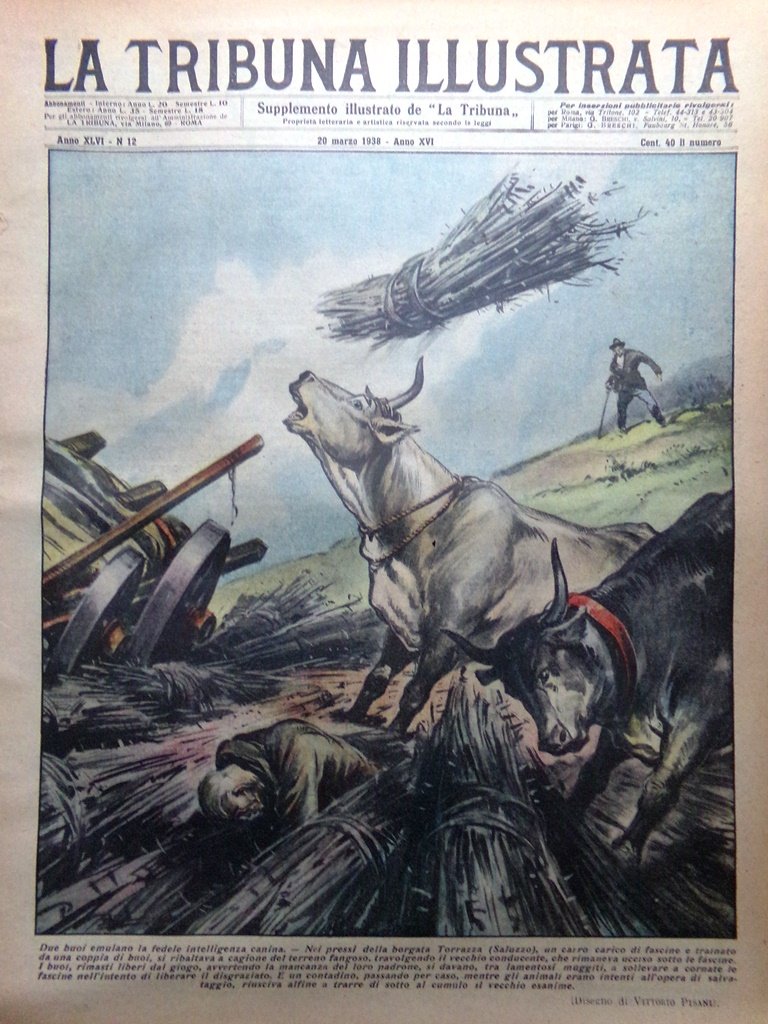 La Tribuna Illustrata 20 Marzo 1938 D'Annunzio Vuoto Girardengo Anello …