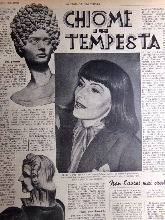 La Tribuna Illustrata 20 Novembre 1938 Fantasmi Chiome Vita Calciatore …