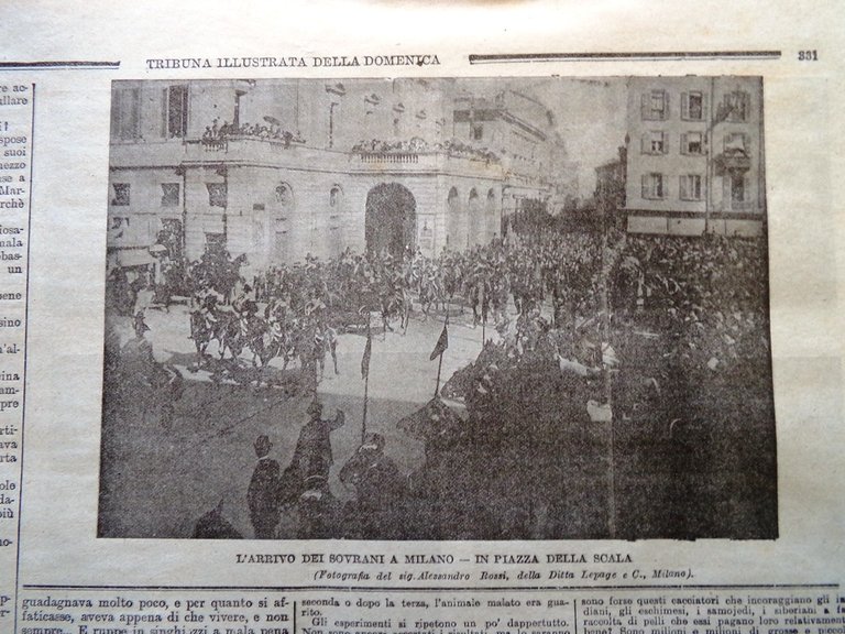 La Tribuna Illustrata 20 Ottobre 1901 Sovrani Ofranotrofio Milano Ricordi …