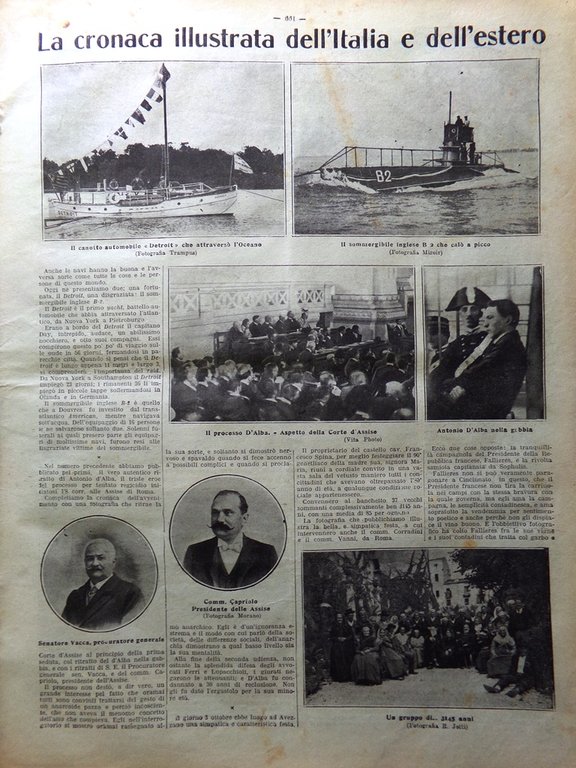 La Tribuna Illustrata 20 Ottobre 1912 San Michele Balcani d'Alba …