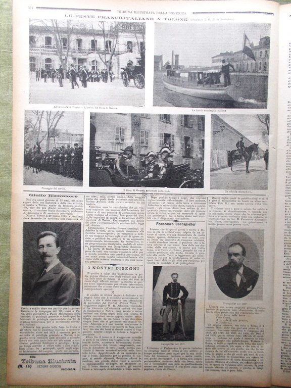 La Tribuna Illustrata 21 Aprile 1901 Feste Tolone Bizzozero Coccapieller …