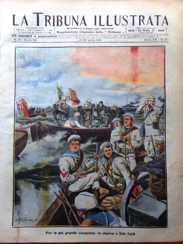 La Tribuna Illustrata 21 Aprile 1912 Morte Giovanni Pascoli Burns …