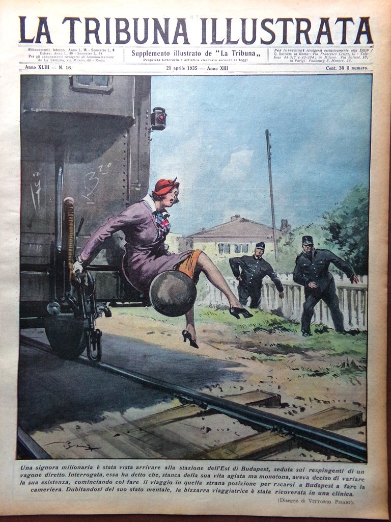 La Tribuna Illustrata 21 Aprile 1935 Convegno Stresa Chaplin Pasqua …