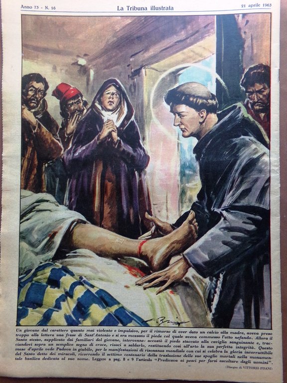 La Tribuna Illustrata 21 Aprile 1963 Antonio Padova Kennedy Kruscev …