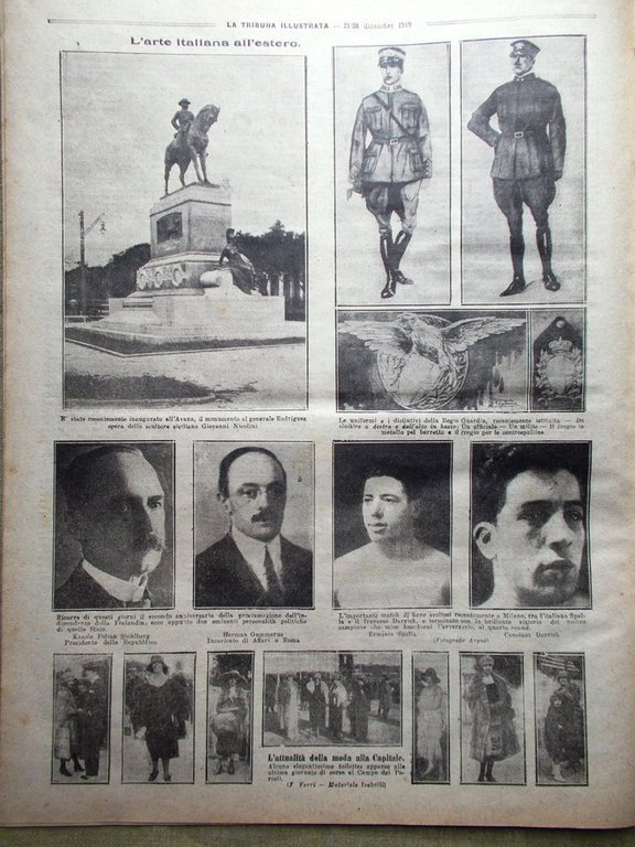 La Tribuna Illustrata 21 Dicembre 1919 Lavoro Moneta Cinema Finlandia …