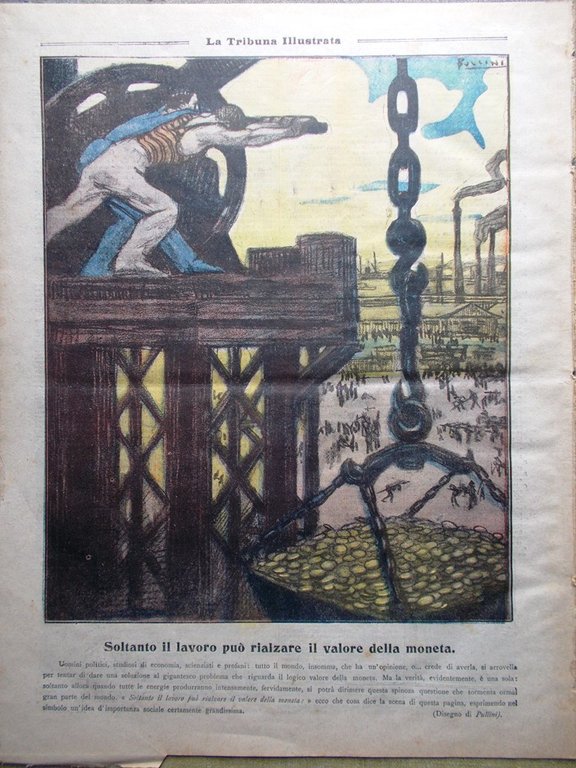 La Tribuna Illustrata 21 Dicembre 1919 Lavoro Moneta Cinema Finlandia …