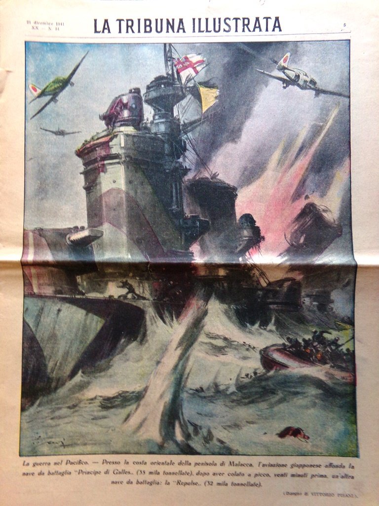 La Tribuna Illustrata 21 Dicembre 1941 WW2 Guerra nel Pacifico …