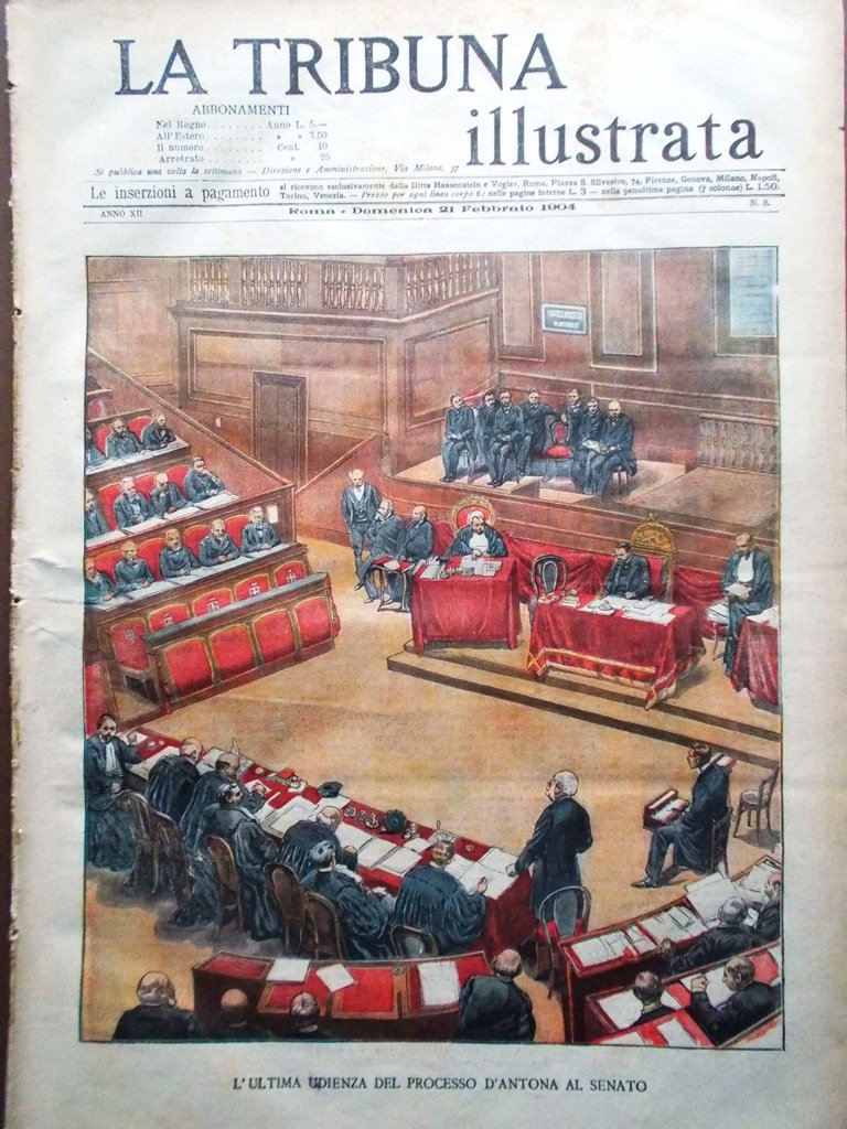 La Tribuna Illustrata 21 Febbraio 1904 Donna Cava Tirreni Labriola …