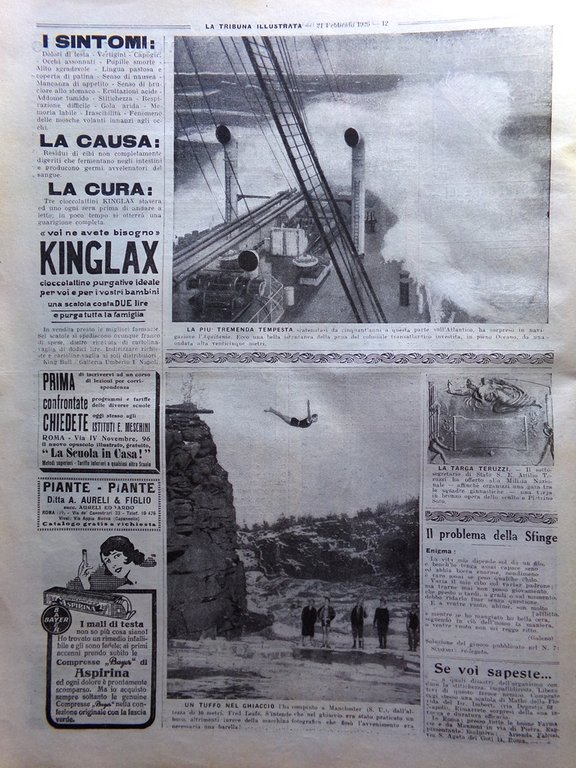 La Tribuna Illustrata 21 Febbraio 1926 Cacciatori Teste Giarabub Regine … | Immagine Gallery 2