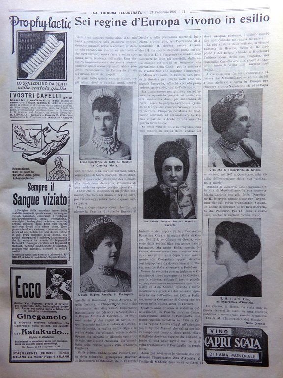 La Tribuna Illustrata 21 Febbraio 1926 Cacciatori Teste Giarabub Regine … | Immagine Gallery 4