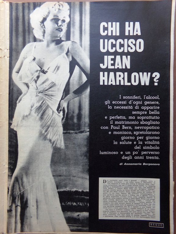 La Tribuna Illustrata 21 Febbraio 1965 Jean Harlow Muro Berlino …