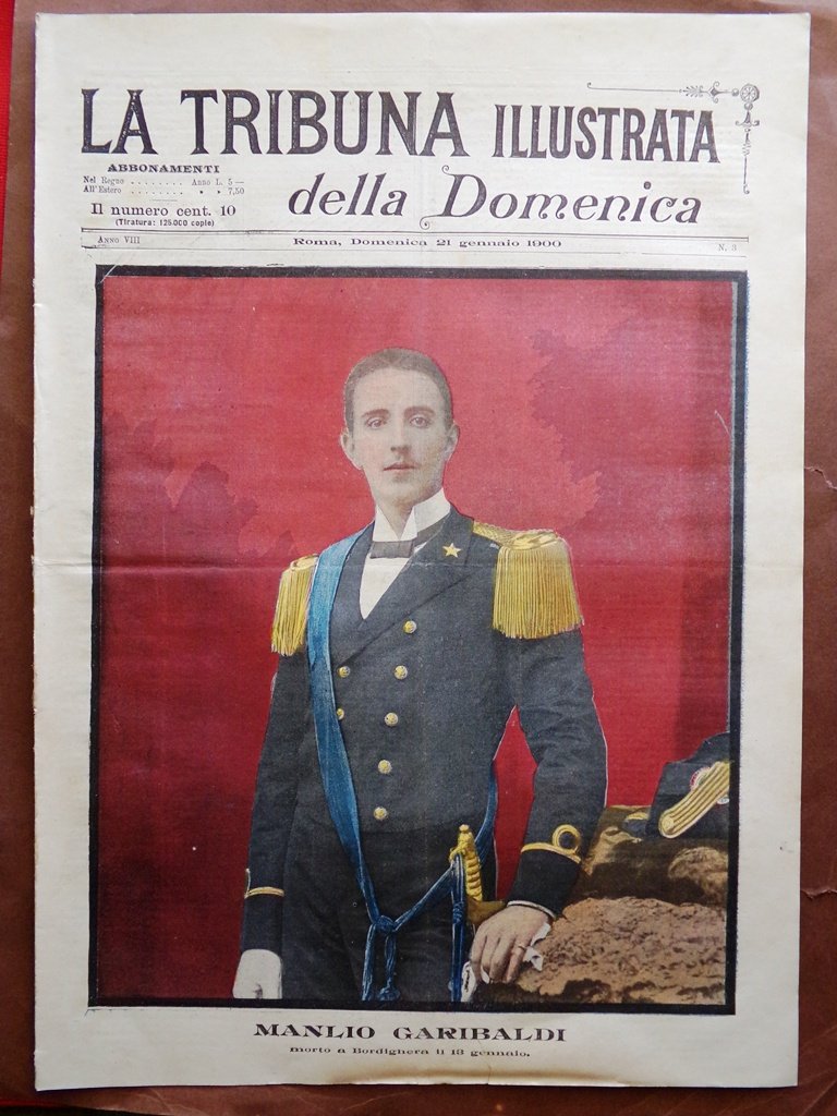 La Tribuna Illustrata 21 Gennaio 1900 Morte Manlio Garibaldi Puccini …