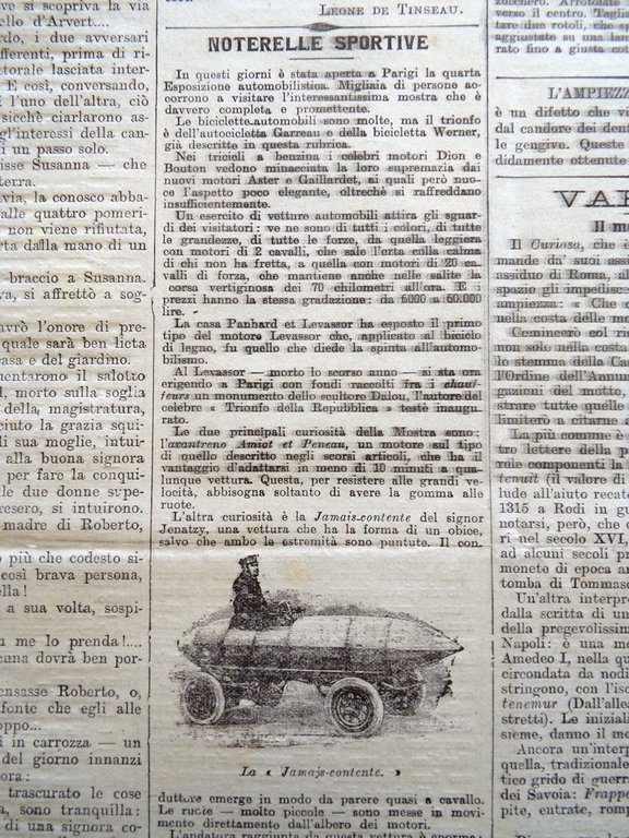 La Tribuna Illustrata 21 Gennaio 1900 Morte Manlio Garibaldi Puccini …