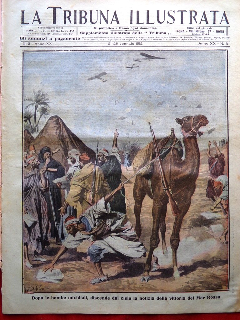 La Tribuna Illustrata 21 Gennaio 1912 Mario Rapisardi Sanremo Vittoria …