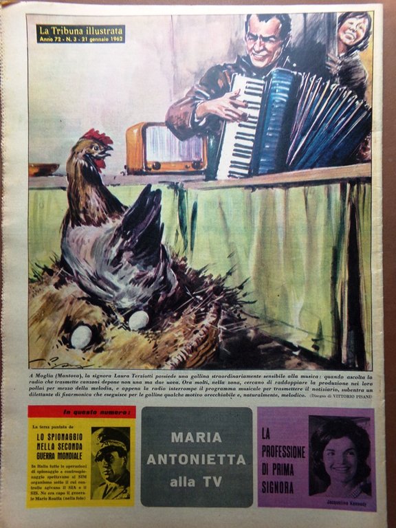 La Tribuna Illustrata 21 Gennaio 1962 Las Vegas First Lady …