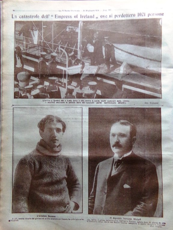 La Tribuna Illustrata 21 Giugno 1914 Empress Ireland Giulio Cesare …