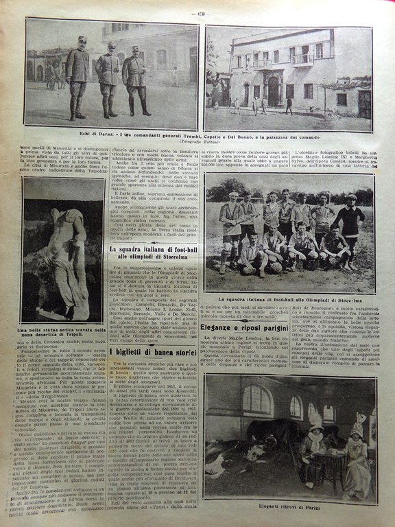La Tribuna Illustrata 21 Luglio 1912 Scoperte di Ostia Misurata …