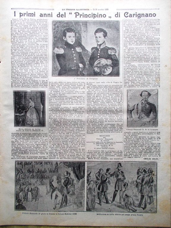 La Tribuna Illustrata 21 Marzo 1920 Principe Carignano Industrie Francia …
