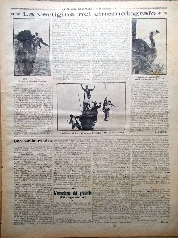La Tribuna Illustrata 21 Novembre 1920 Celebrazione Roma Cinema Africa …