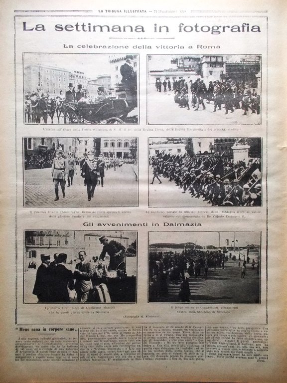 La Tribuna Illustrata 21 Novembre 1920 Celebrazione Roma Cinema Africa …
