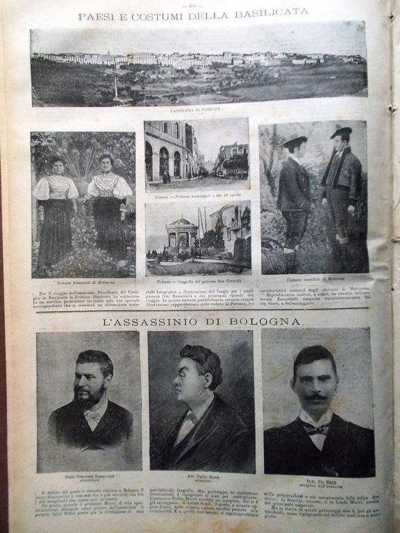 La Tribuna Illustrata 21 Settembre 1902 Candela Basilicata Zanardelli Bonmartini