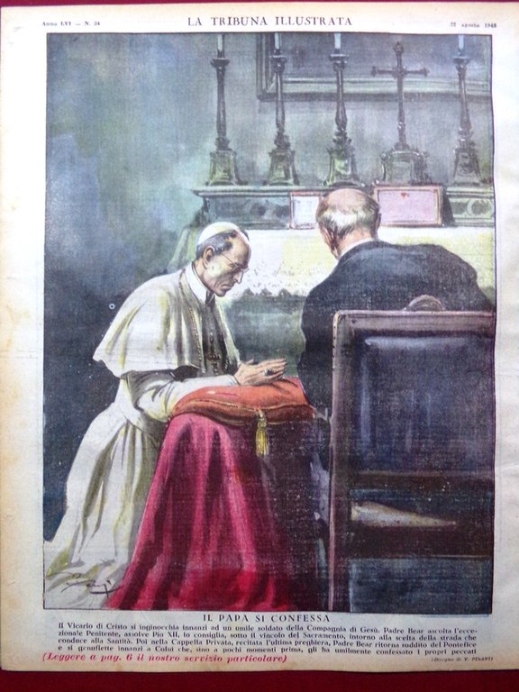 La Tribuna Illustrata 22 Agosto 1948 Confessione Pio XII Hoxha … | Immagine Gallery 3