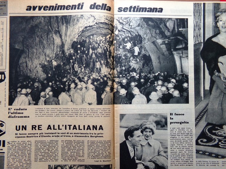 La Tribuna Illustrata 22 Aprile 1962 Hunsaker Oscar Loren Novak …