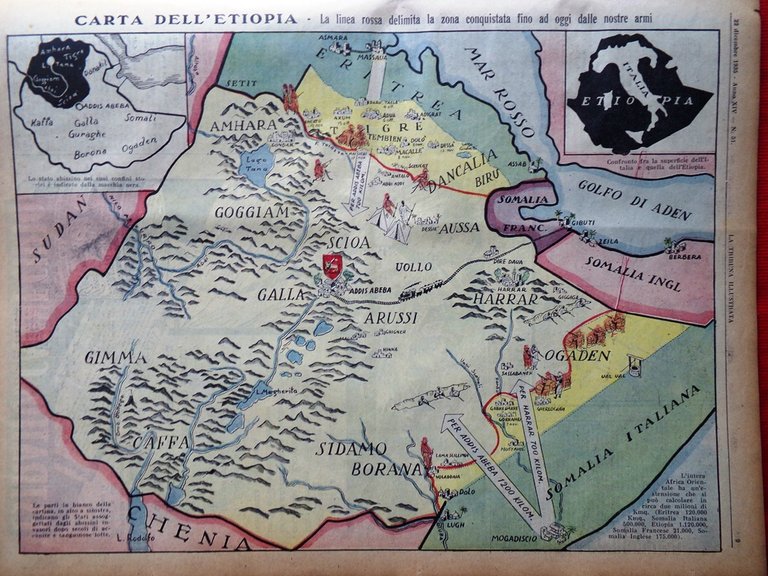 La Tribuna Illustrata 22 Dicembre 1935 Vita Etiopia Leopardi Chiarini …