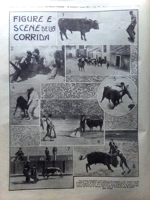 La Tribuna Illustrata 22 Febbraio 1914 Parmelin Uomini Preistorici Corrida … | Immagine Gallery 2