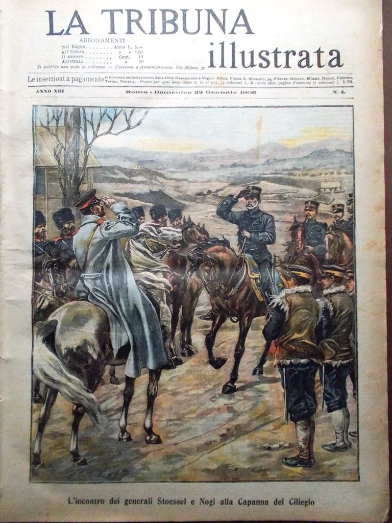 La Tribuna Illustrata 22 Gennaio 1905 Port Arthur Coltano Marmore …