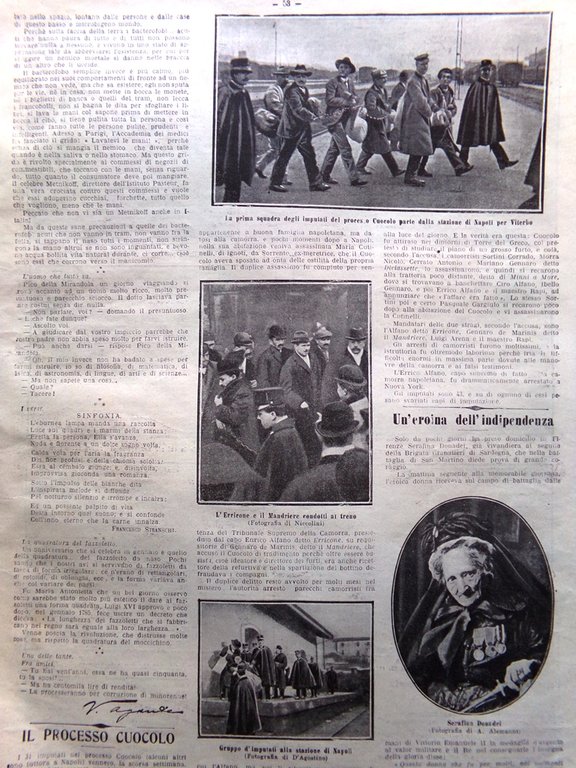 La Tribuna Illustrata 22 Gennaio 1911 Processo Cuocolo Operai Sospesi …