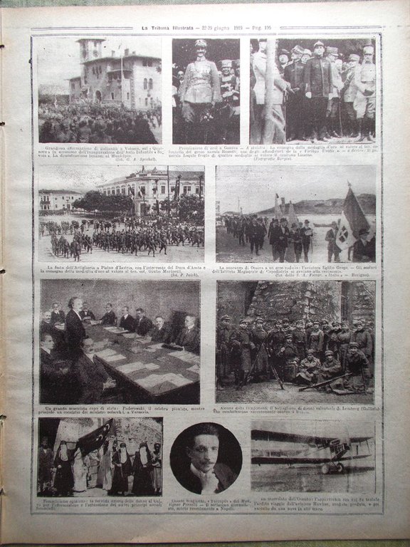 La Tribuna Illustrata 22 Giugno 1919 Paderewski Conferenza Pace Hawker …