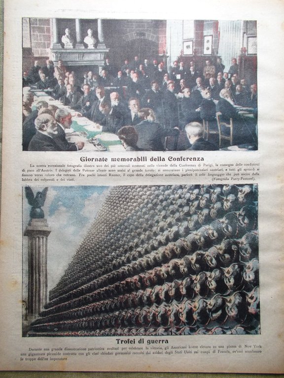 La Tribuna Illustrata 22 Giugno 1919 Paderewski Conferenza Pace Hawker …
