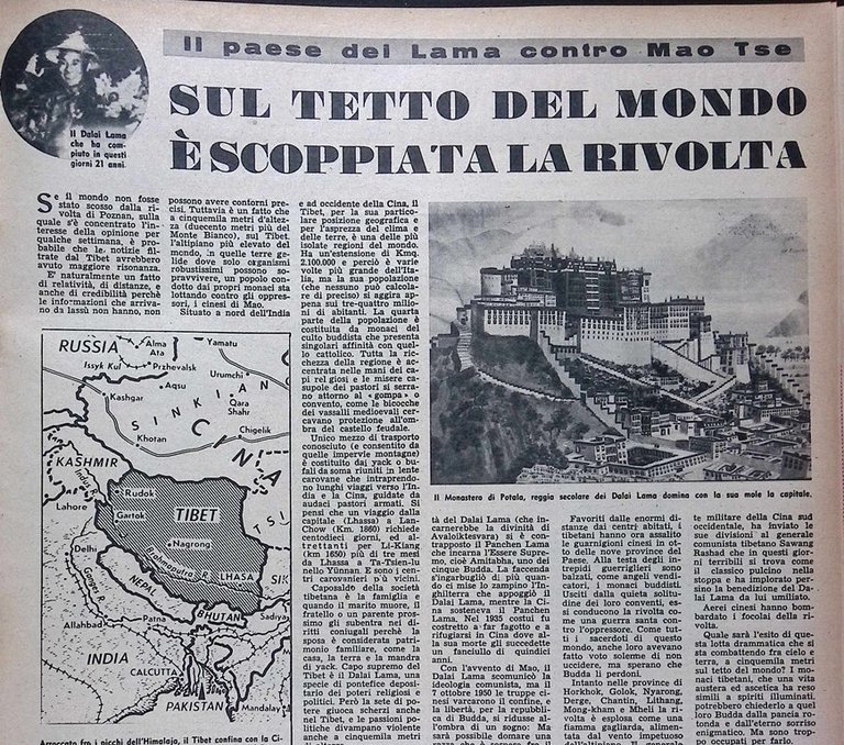 La Tribuna Illustrata 22 Luglio 1956 Tibet Cina Papini Diablada …