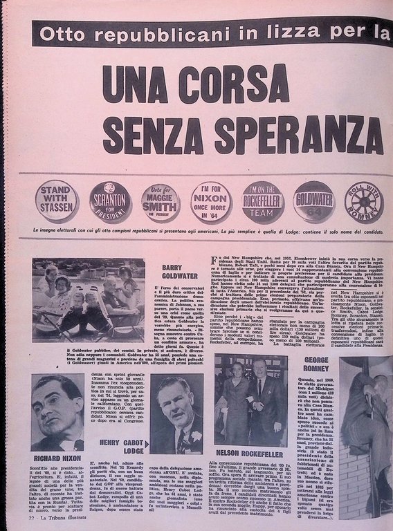 La Tribuna Illustrata 22 Marzo 1964 Doping Bologna Root Nixon …